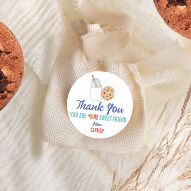 Sticker Rond Cookie One Sweet Premier Anniversaire (Créateur téléchargé)