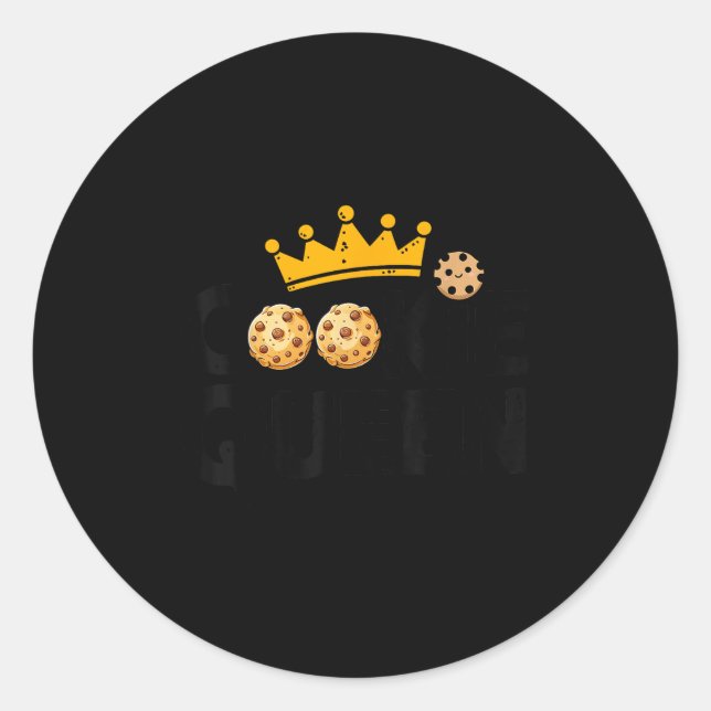 Sticker Rond Cookie Queen  (Devant)