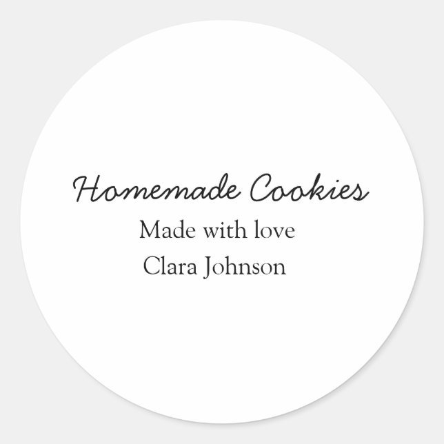 Sticker Rond Cookiers faits maison ajouter votre nom de texte j (Devant)