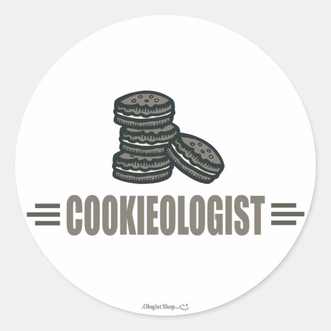 Sticker Rond Cookies amusants (Devant)