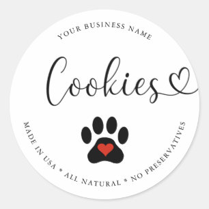 Sticker Rond Cookies de chien gourmet naturel