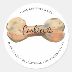 Sticker Rond Cookies de chien gourmet naturel