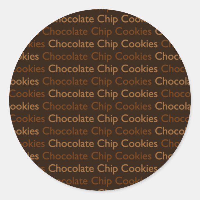 Sticker Rond Cookies de chips au chocolat (Devant)