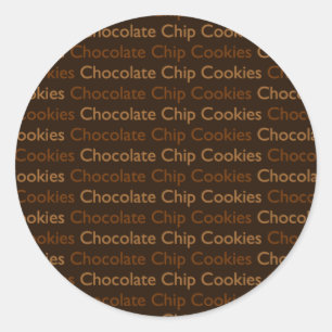 Sticker Rond Cookies de chips au chocolat