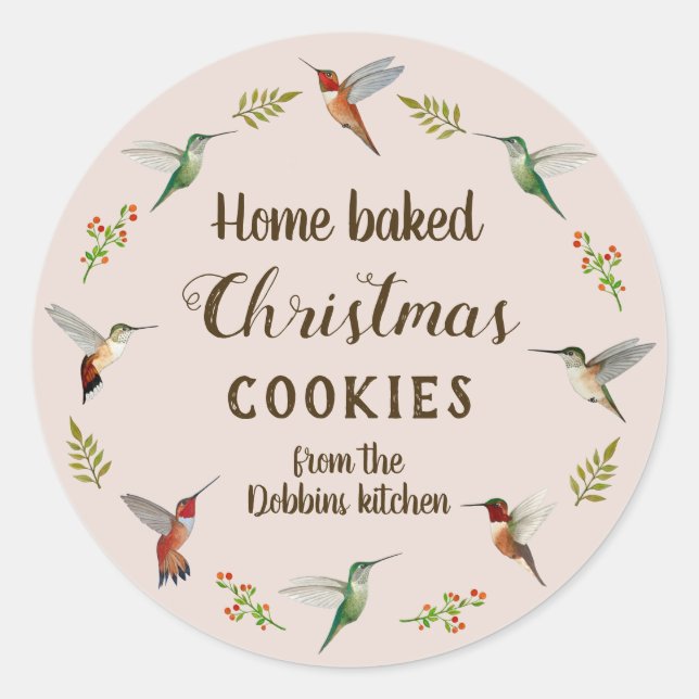 Sticker Rond Cookies de Noël (Devant)