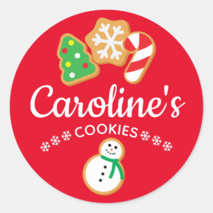 Sticker Rond Cookies de Noël