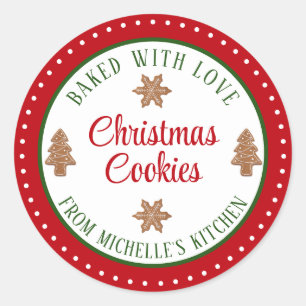 Sticker Rond Cookies de Noël faits maison