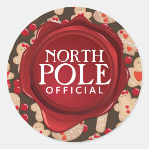 Sticker Rond Cookies de Noël officiels du Pôle Nord