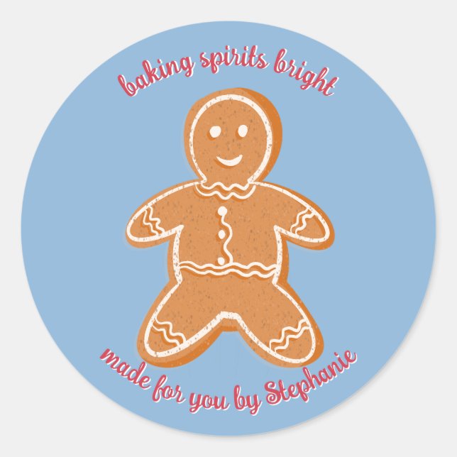Sticker Rond Cookies de pain d'épices (Devant)