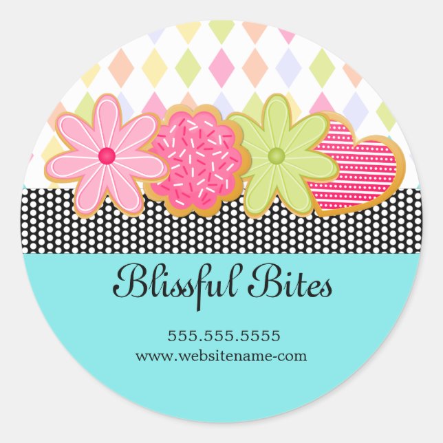 Sticker Rond Cookies Festifs (Devant)