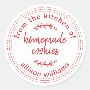 Sticker Rond Cookies maison rustiques de la cuisine de