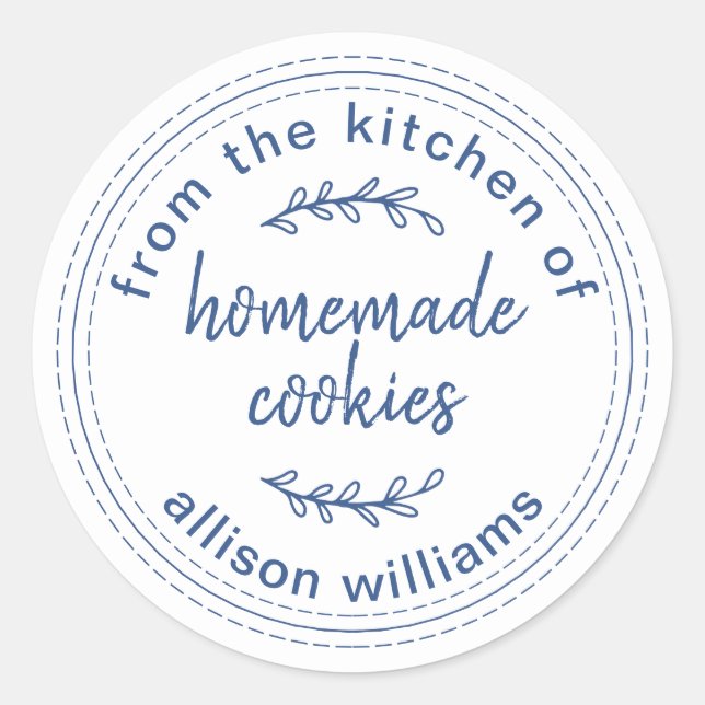 Sticker Rond Cookies maison rustiques de la cuisine de (Devant)