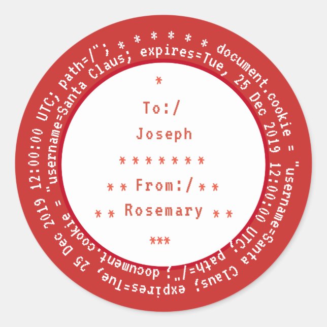 Sticker Rond Cookies personnalisés vers et à partir du navigate (Devant)