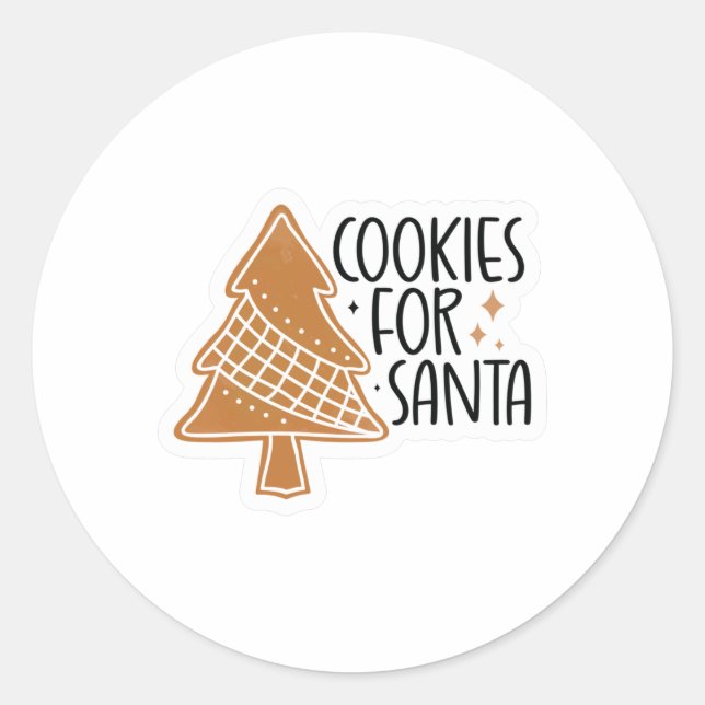 Sticker Rond Cookies pour Père Noël (Devant)