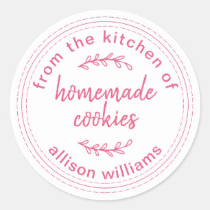 Sticker Rond Cookies rustiques faits maison de la cuisine de
