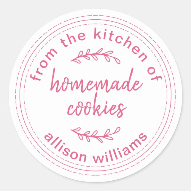 Sticker Rond Cookies rustiques faits maison de la cuisine de (Devant)