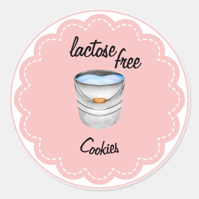 Sticker Rond Cookies sans lactose (Devant)