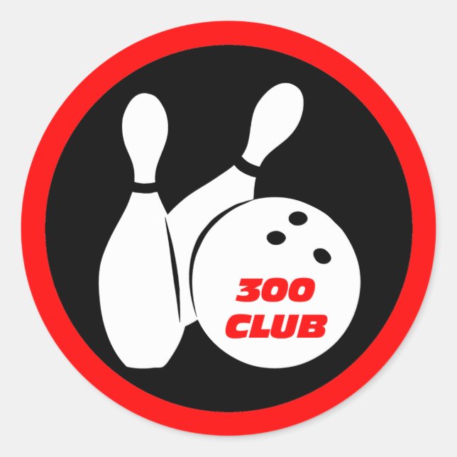 Sticker Rond Cool 300 bowling (Devant)