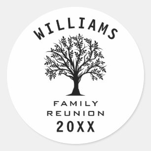 Sticker Rond Cool Arbre Famille Réunion Été Vacances Route Voya