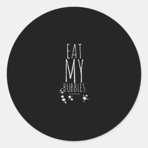Sticker Rond Cool Baignade Manger Mes Bulles Nager Amusant Nage
