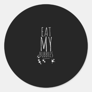 Sticker Rond Cool Baignade Manger Mes Bulles Nager Amusant Nage