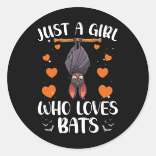 Sticker Rond Cool Bat Pour Femmes Filles Amateurs De Fruit Bat 
