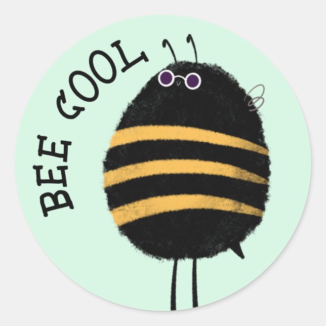 Sticker Rond Cool Bee (Devant)