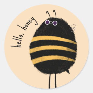 Sticker Rond Cool Bee