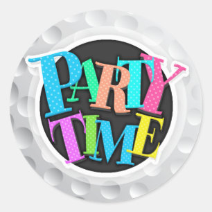 Sticker Rond Cool Blanc Golf Ball Texture, Golfeur