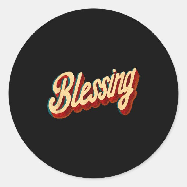 Sticker Rond Cool Blessing Emblem For Boys And Girls  (Devant)