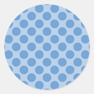 Sticker Rond Cool Bleu Pois Motif sur Blue Cute Cadeaux