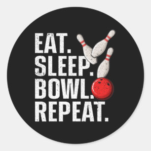 Sticker Rond Cool Bowling pour hommes championnat de football f