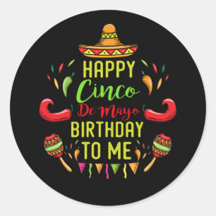Sticker Rond Cool Cinco De Mayo Anniversaire 5 mai