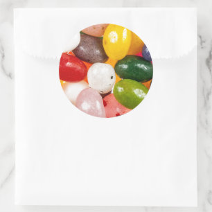 Sticker Rond Cool coloré doux fèves de Pâques bonbon