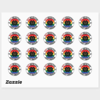 Sticker Rond Cool Colorful Celebrate Neurodiversity citation bl
