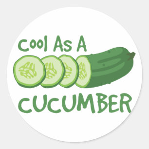 Sticker Rond Cool comme un concombre