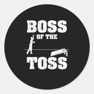 Sticker Rond Cool Cornhole Champion Cornhole