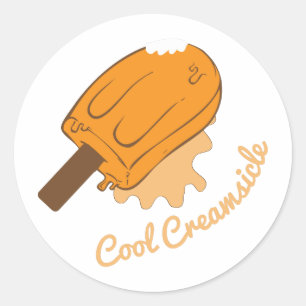 Sticker Rond Cool Creamsicle