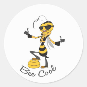 Sticker Rond Cool d'abeille