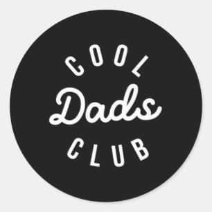 Sticker Rond Cool Dads Club Funny Papa Fête des pères Famille M