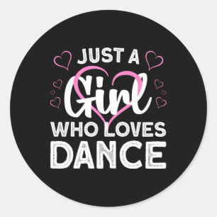 Sticker Rond Cool Dance Art Pour Femmes Ados Jazz Dancing Cl