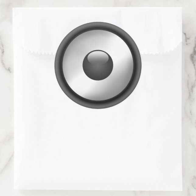 Sticker Rond Cool et fun Musique Conception du haut-parleur (Sac)