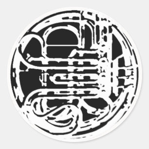 Sticker Rond Cool français Horn Design