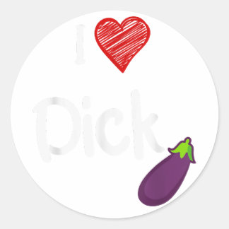 Sticker Rond Cool Gay pride Citation I Love Dick Funny Gay prid