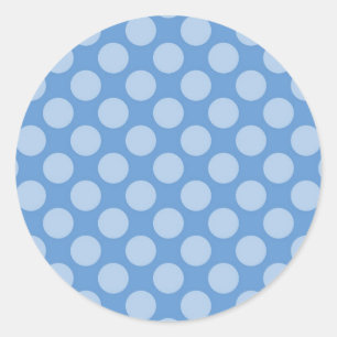Sticker Rond Cool Girly Blue Pois Motif sur Blue Gifts