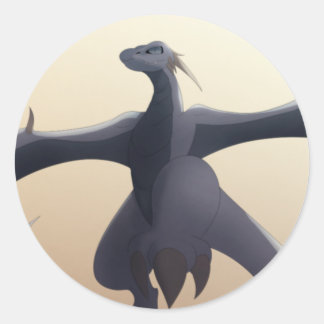 Sticker Rond Cool Grey Wyvern