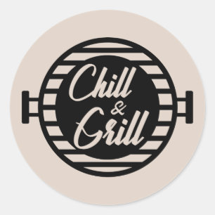 Sticker Rond Cool grill mot de refroidissement