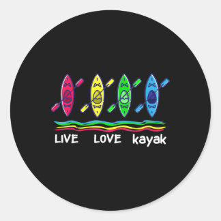 Sticker Rond Cool Kayaks for Outdoor Funny Kayaking Boating