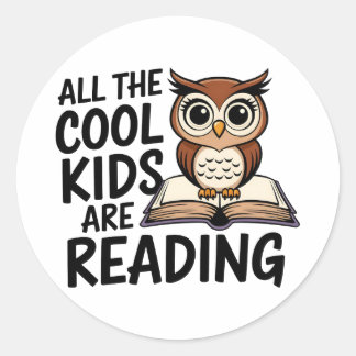 Sticker Rond “Cool Kids” Bibliophile