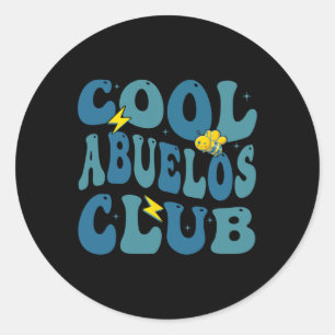 Sticker Rond Cool rétro Abuelos Club Fête des pères Nouveau gra